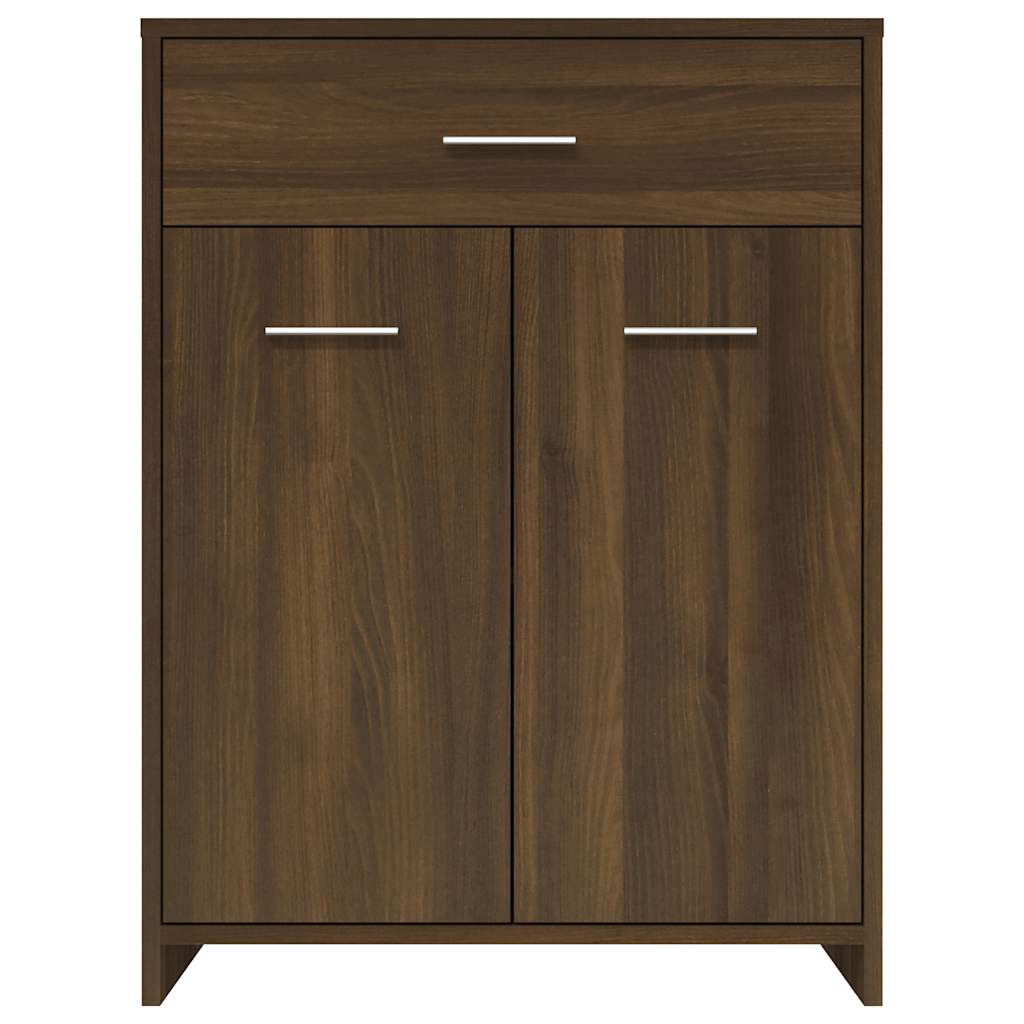 Badezimmerschrank Braun Eichen-Optik 60x33x80 cm Holzwerkstoff