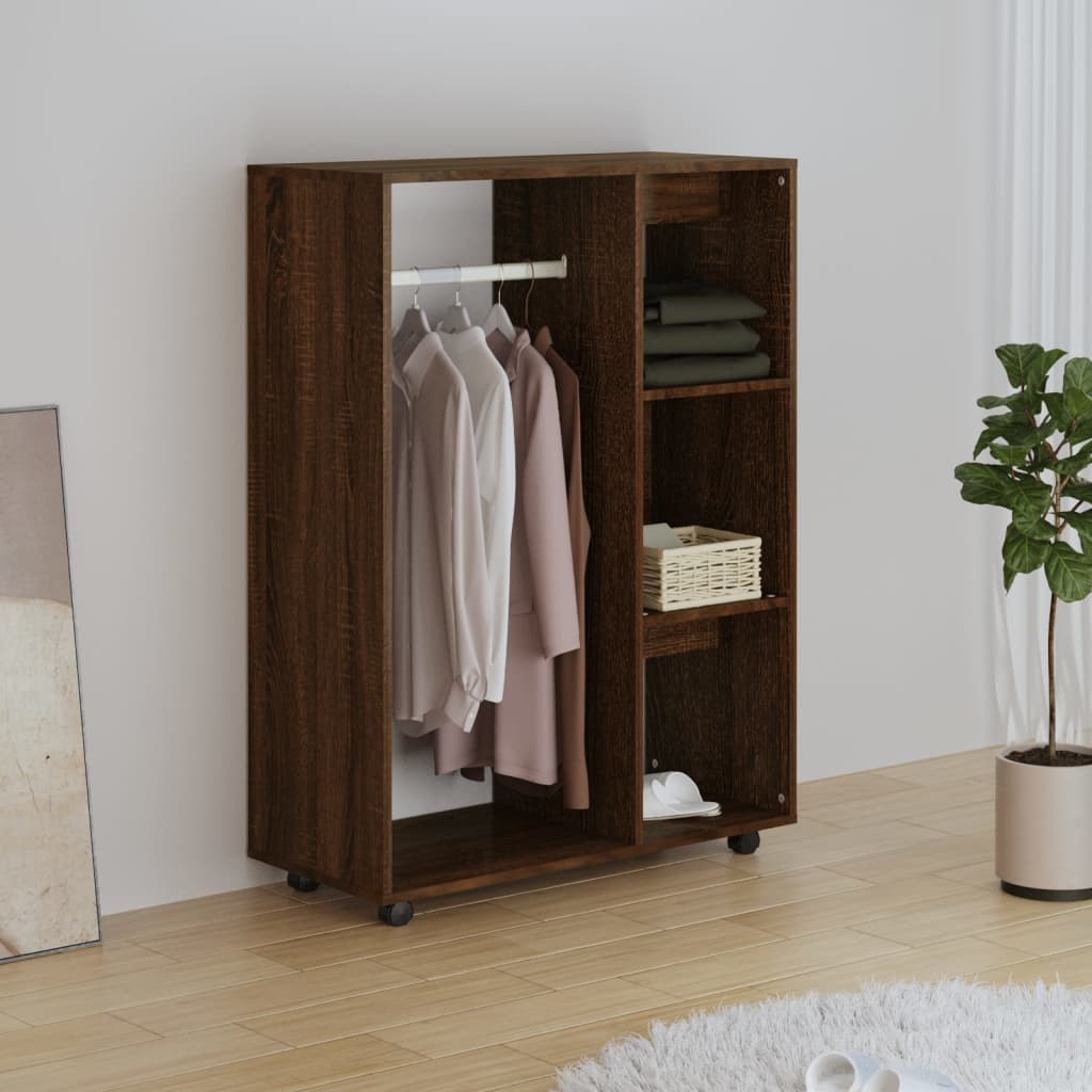 Kleiderschrank Braun Eichen-Optik 80x40x110 cm Holzwerkstoff