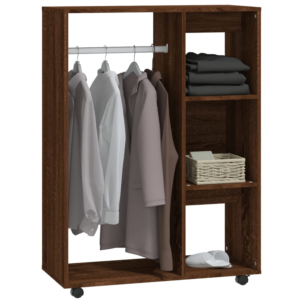 Kleiderschrank Braun Eichen-Optik 80x40x110 cm Holzwerkstoff