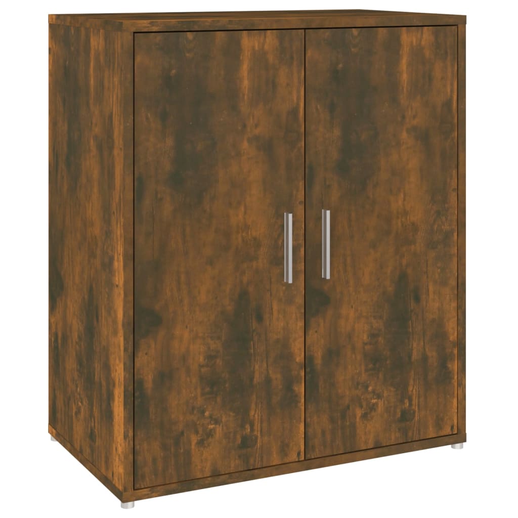 Shoe Cabinet Smoked Oak 60x35x70 cm Wood Material