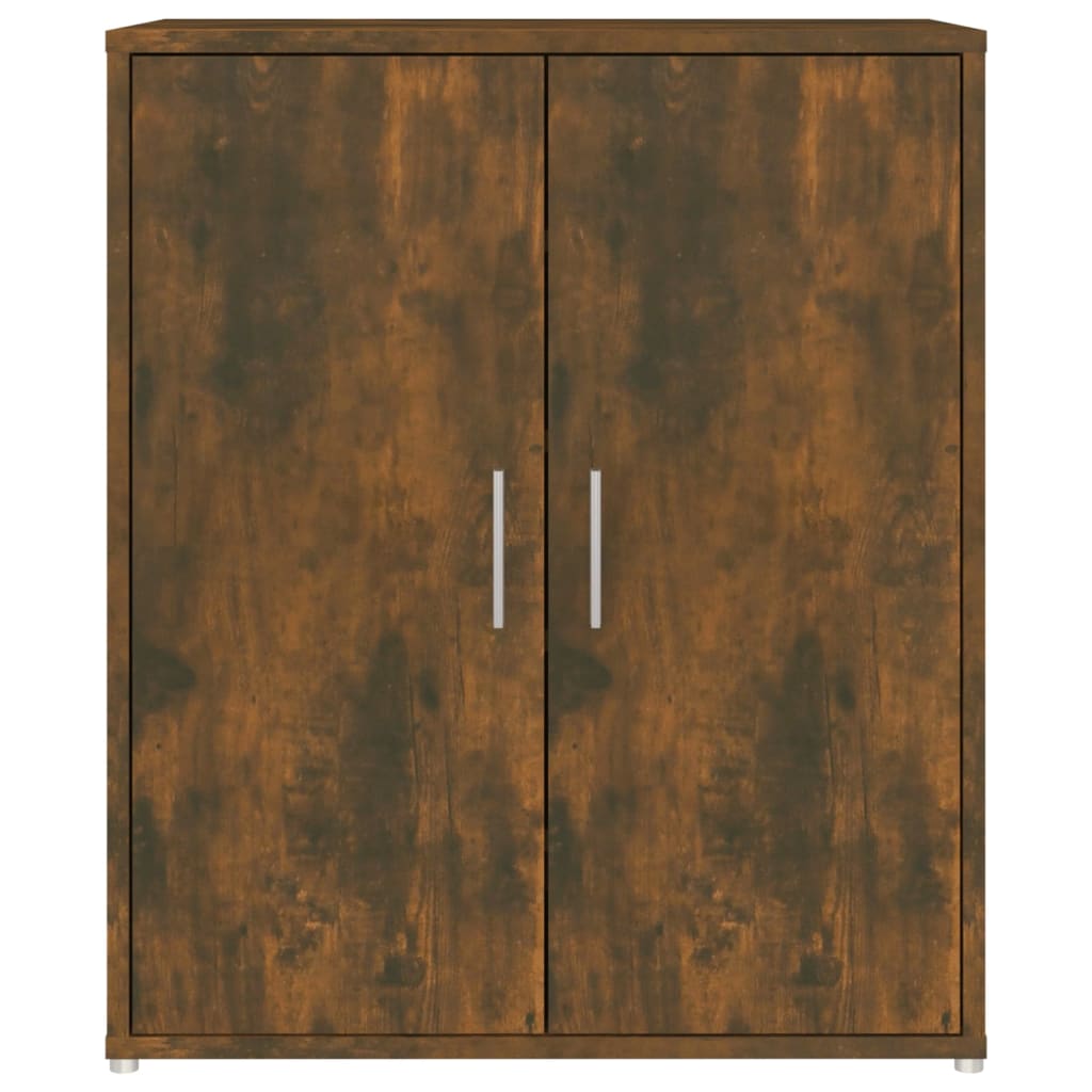 Shoe Cabinet Smoked Oak 60x35x70 cm Wood Material