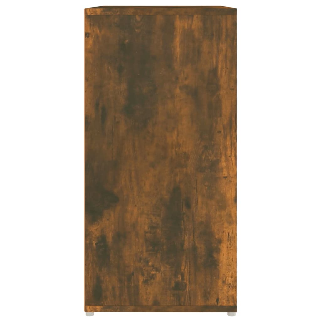 Shoe Cabinet Smoked Oak 60x35x70 cm Wood Material
