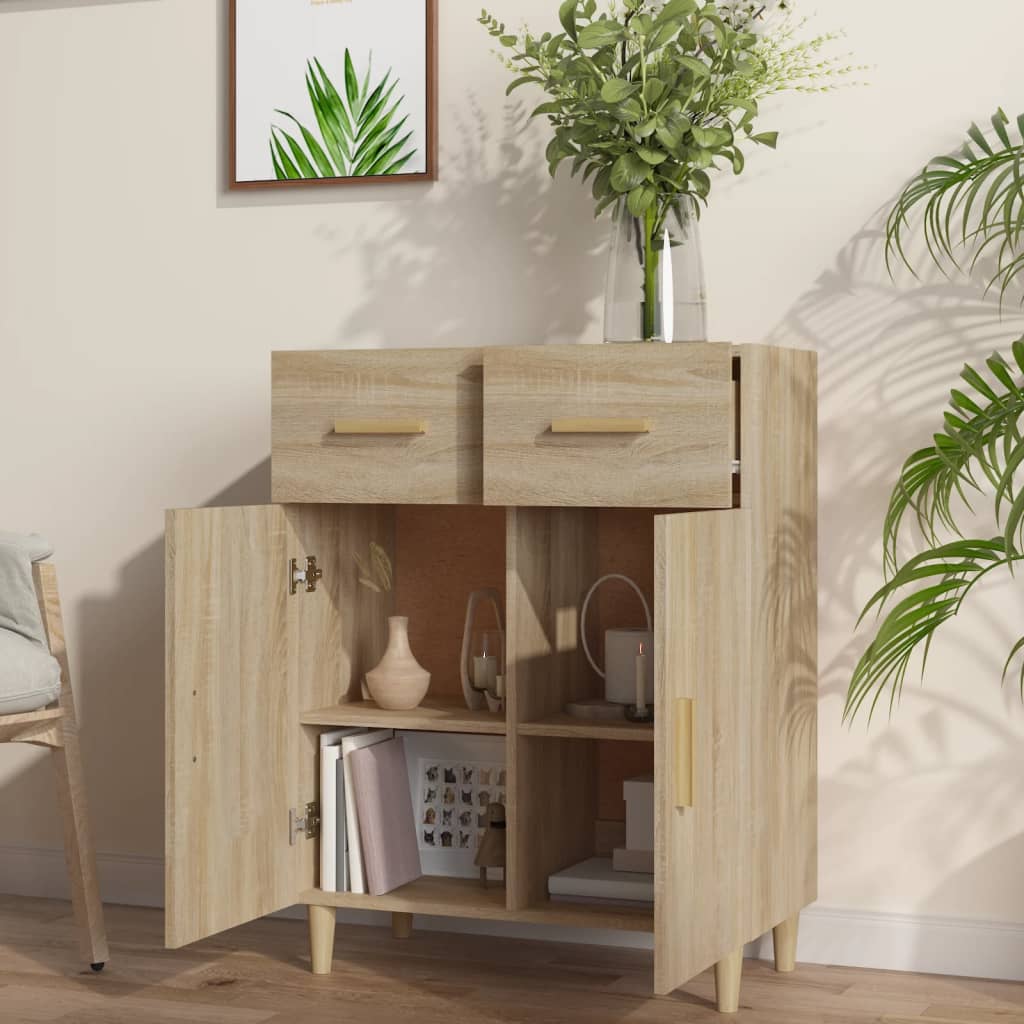 Sideboard Sonoma-Eiche 69,5x34x89 cm Holzwerkstoff