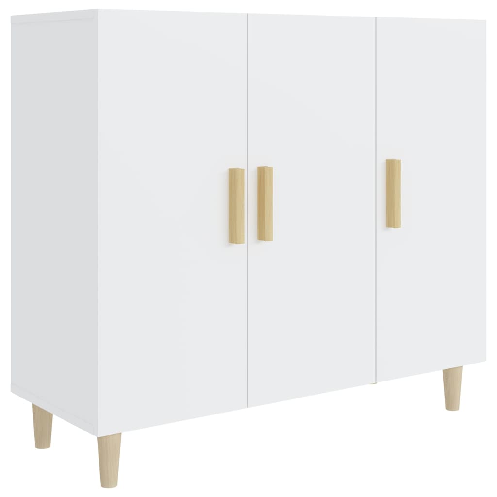 Sideboard White 90x34x80 cm Wood Material