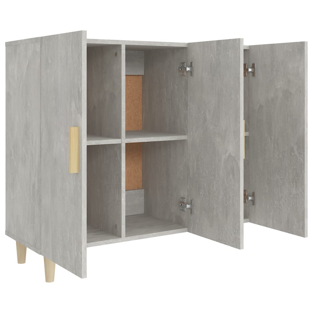 Sideboard Betongrau 90x34x80 cm Holzwerkstoff