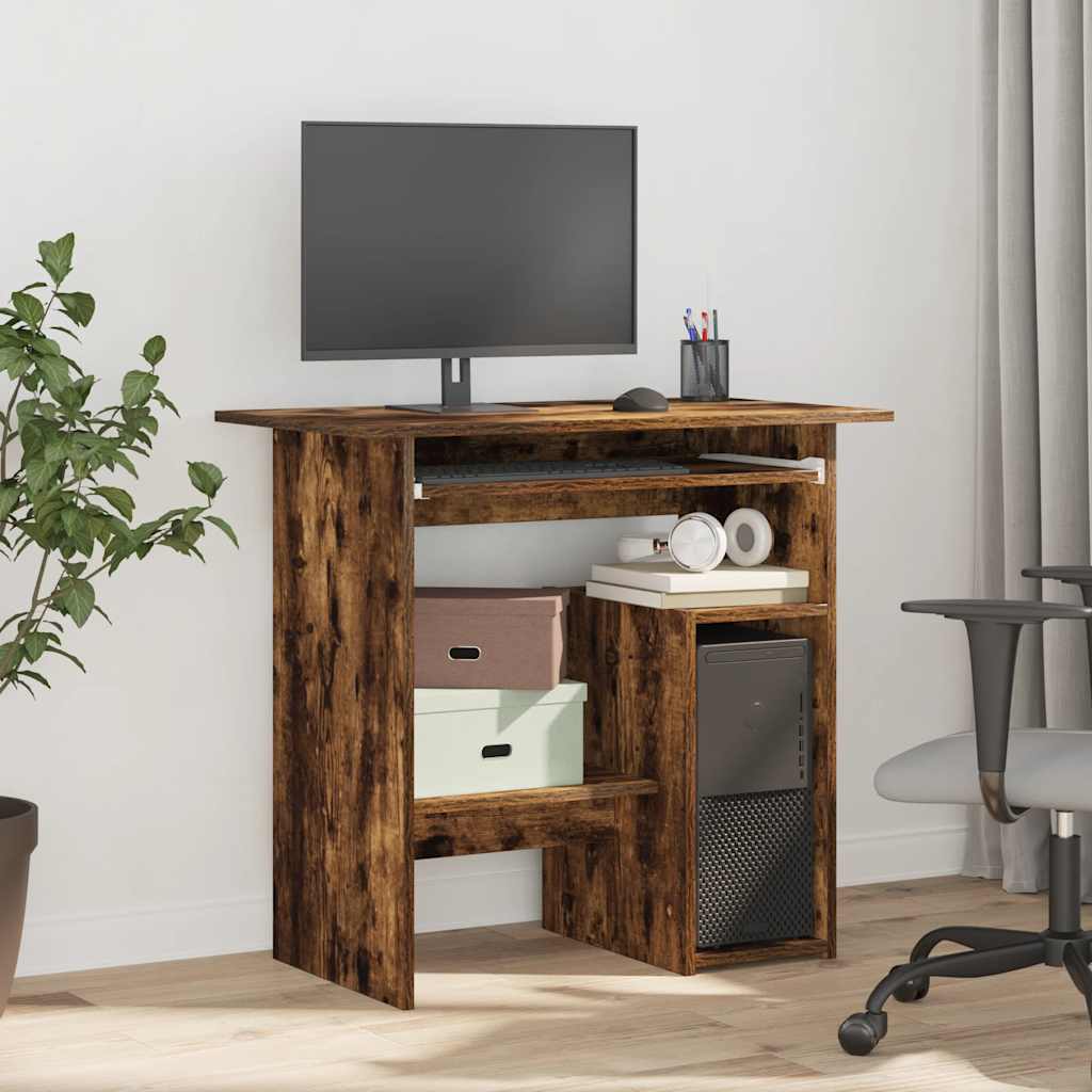 Schreibtisch Räuchereiche 80x45x74 cm Holzwerkstoff