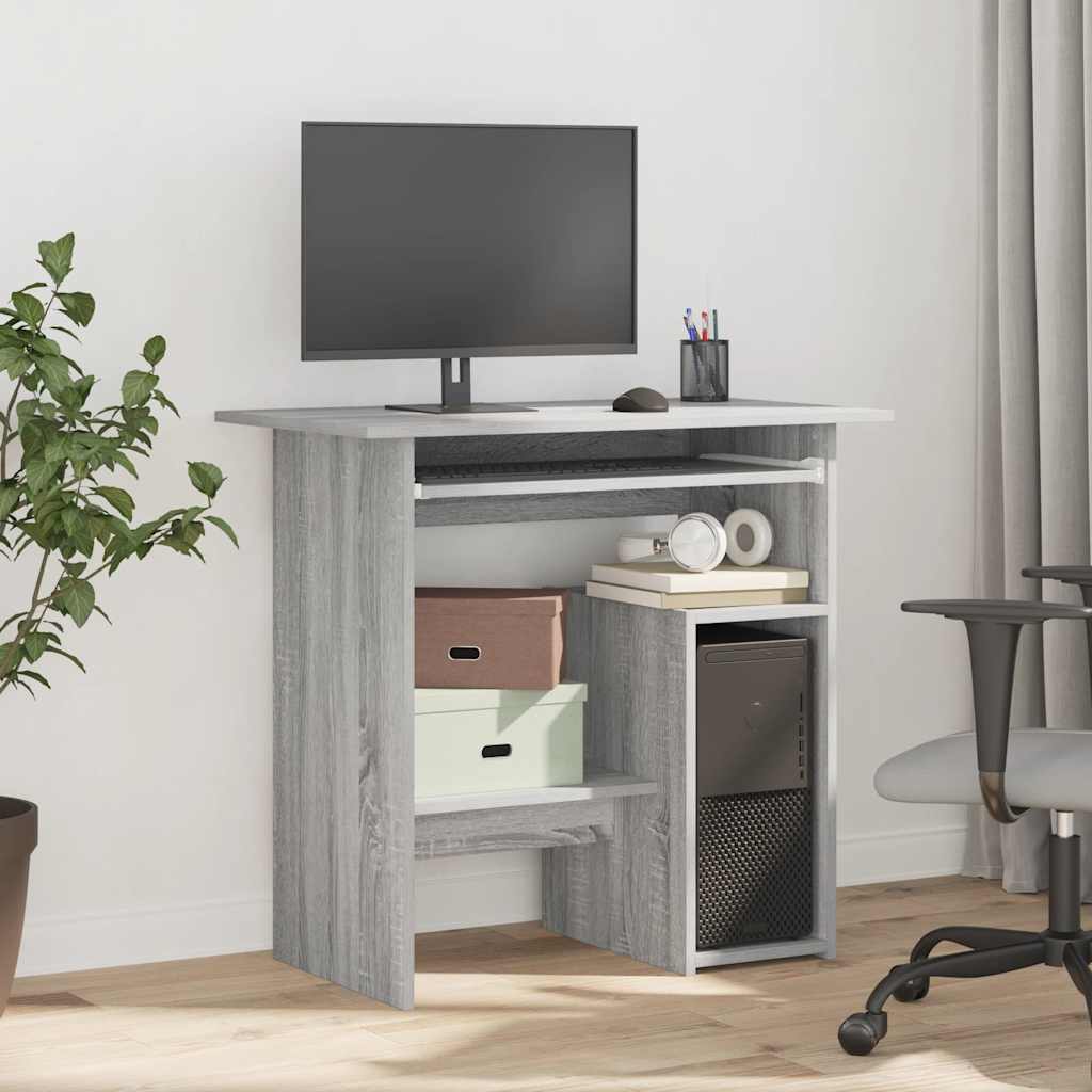 Schreibtisch Grau Sonoma 80x45x74 cm Holzwerkstoff