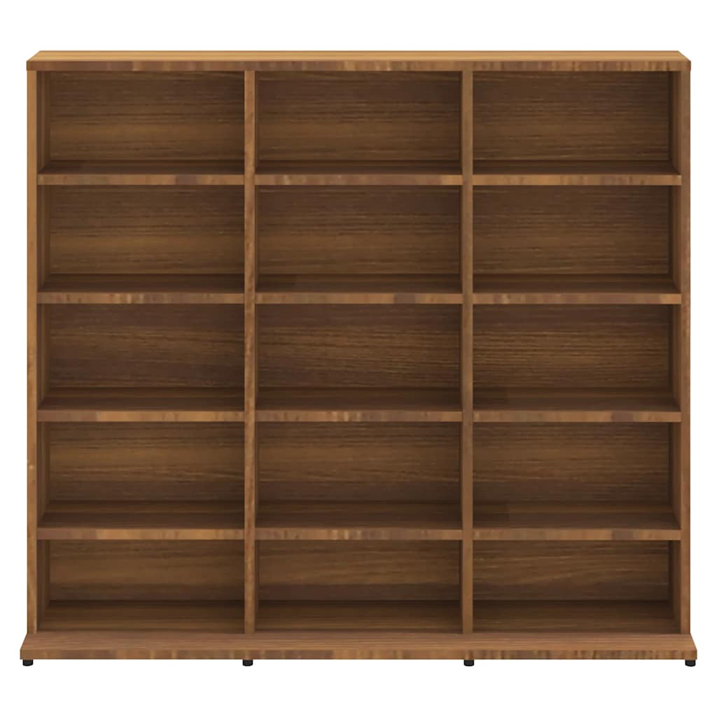 CD shelf brown oak look 100x23x89.5 cm wood material