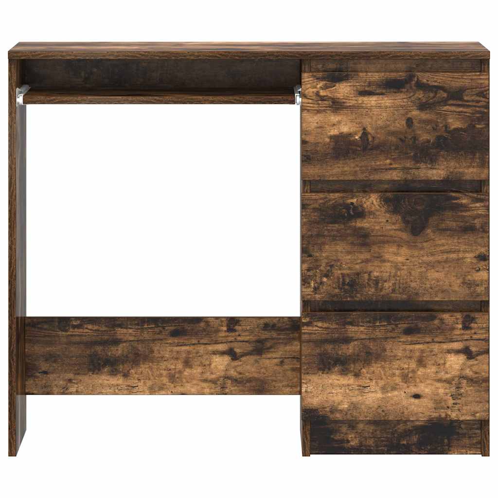 Desk Smoked Oak 90x45x76 cm Wood Material