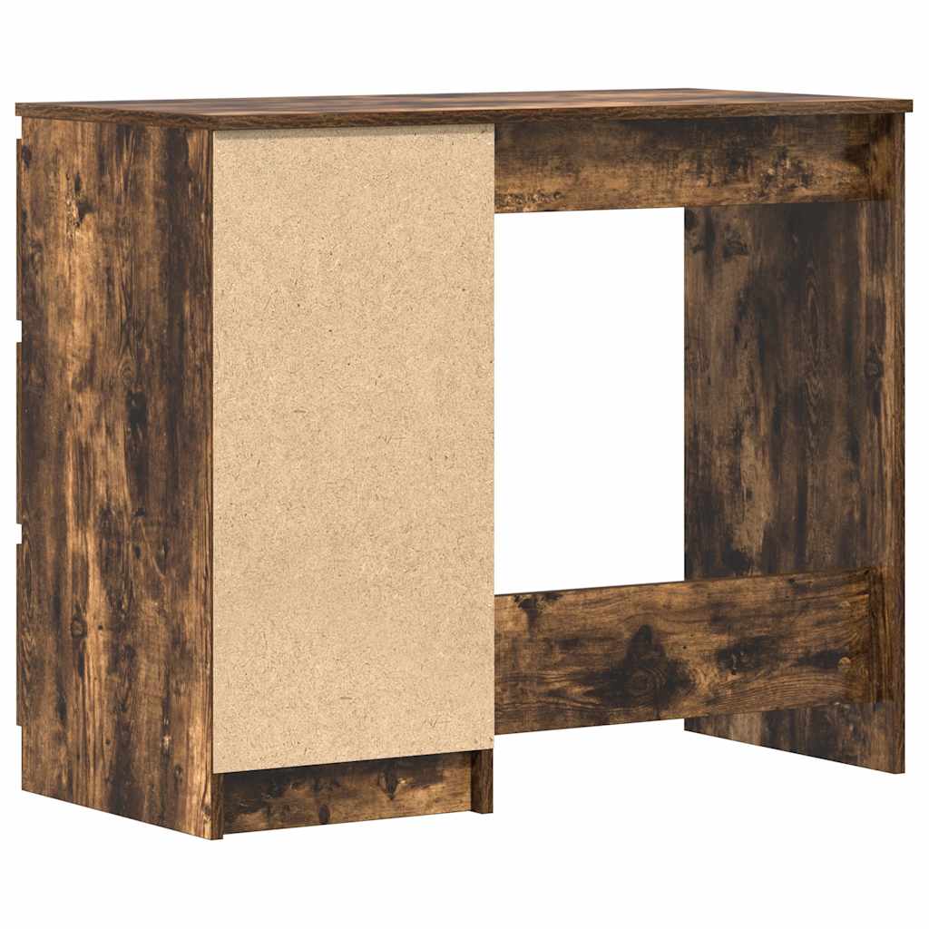 Desk Smoked Oak 90x45x76 cm Wood Material
