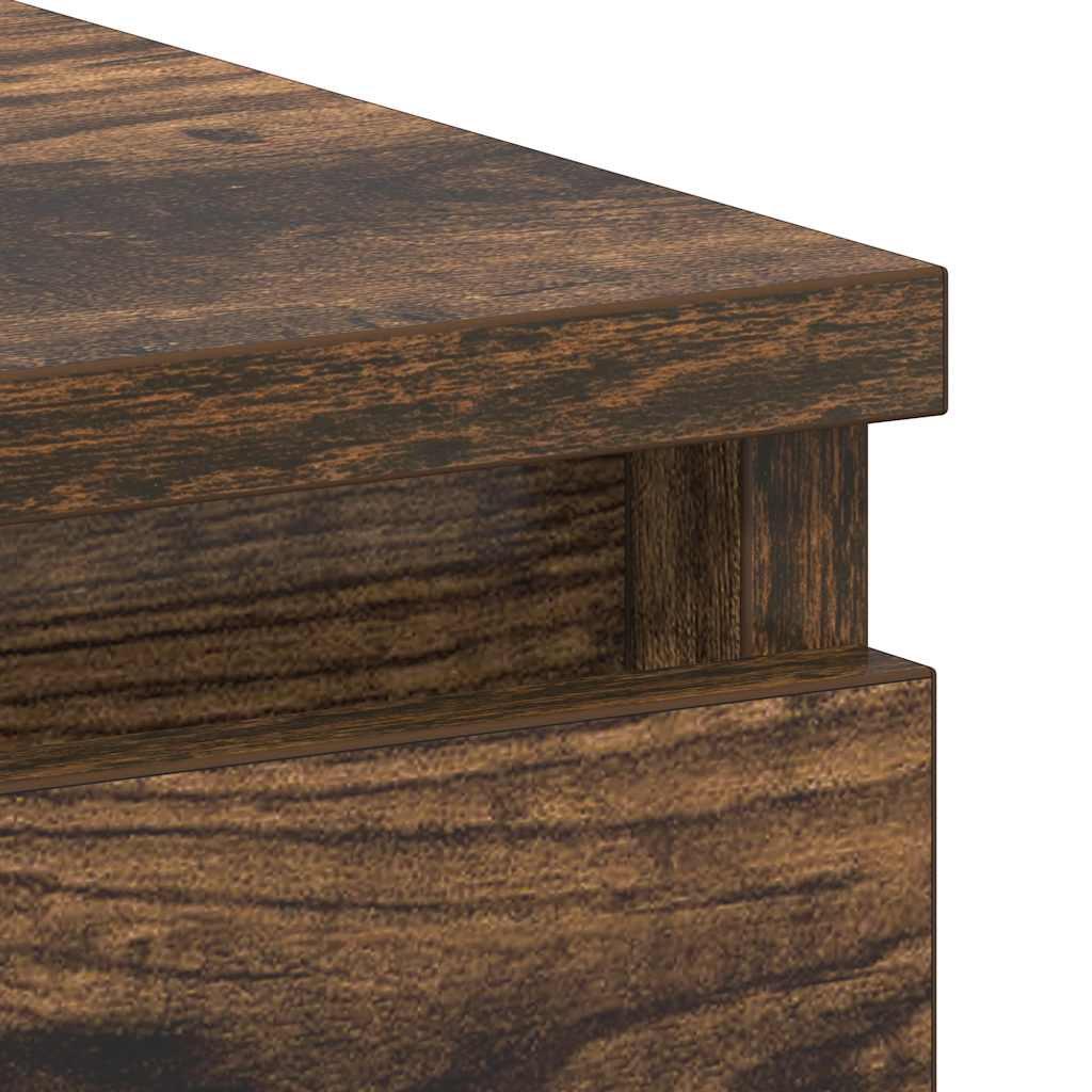 Desk Smoked Oak 90x45x76 cm Wood Material