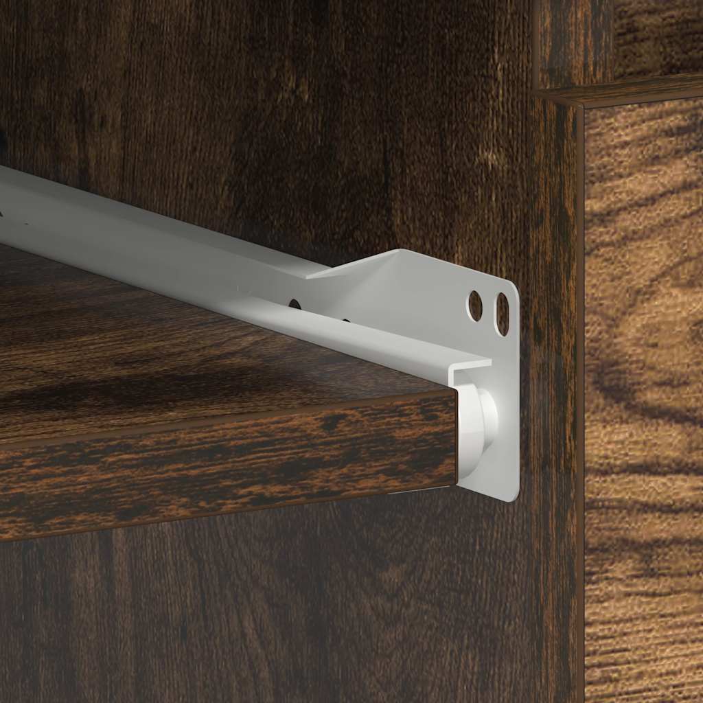 Desk Smoked Oak 90x45x76 cm Wood Material
