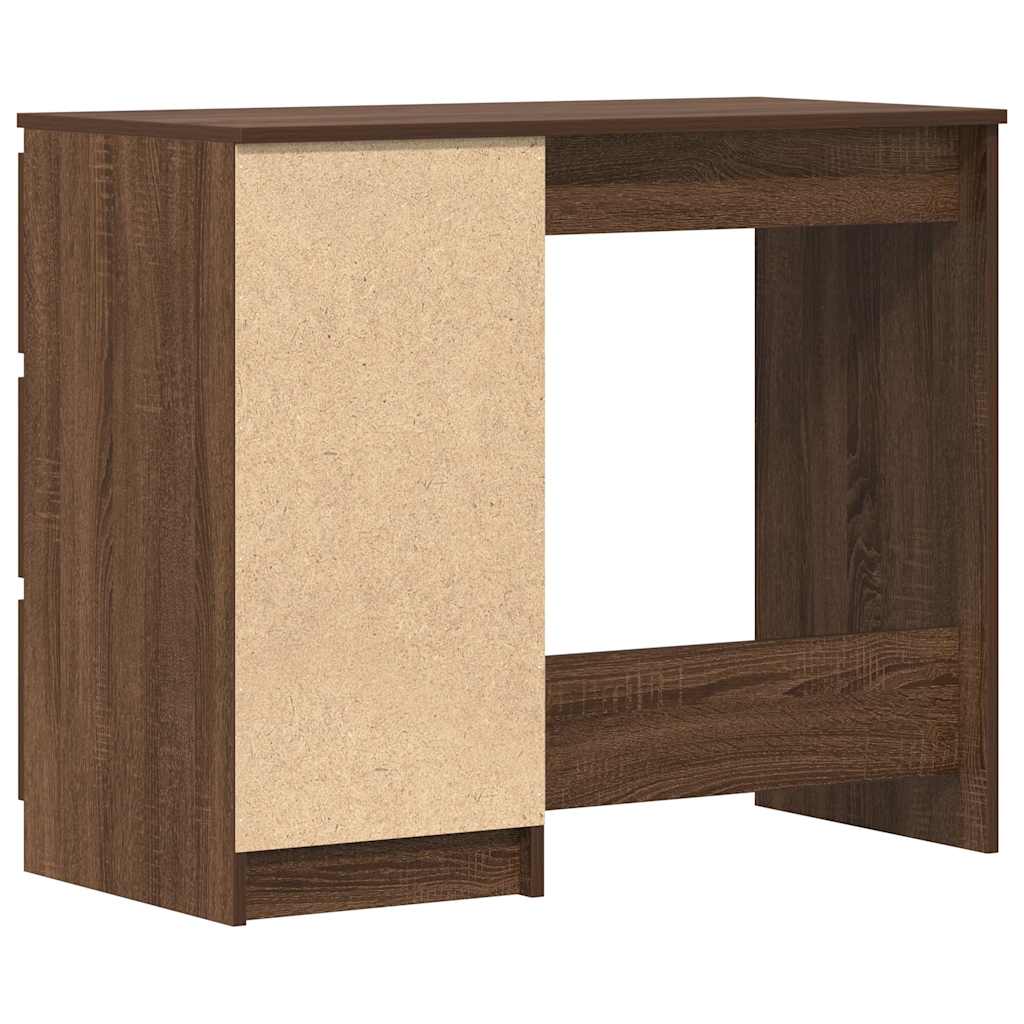 Schreibtisch Braun Eichen-Optik 90x45x76 cm Holzwerkstoff