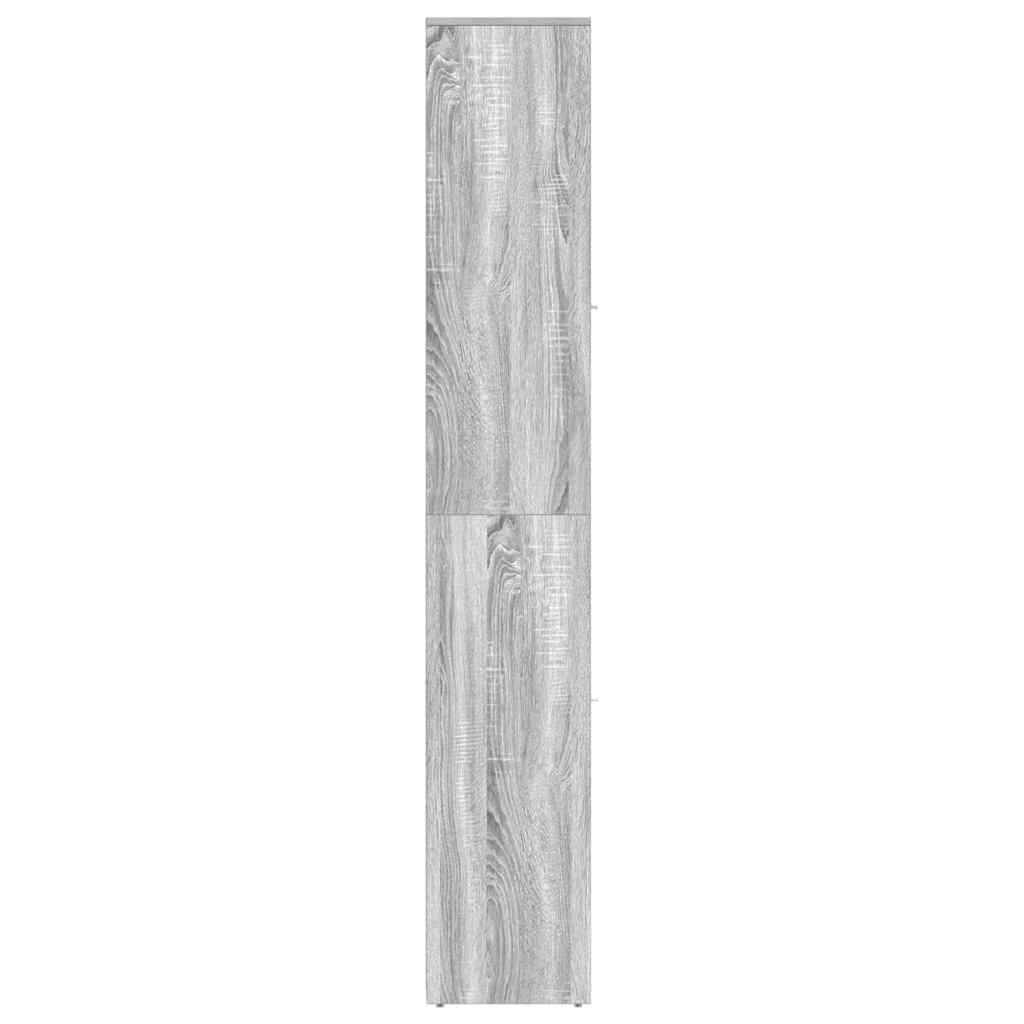 Bathroom Cabinet Gray Sonoma 30x30x183.5 cm Wood Material