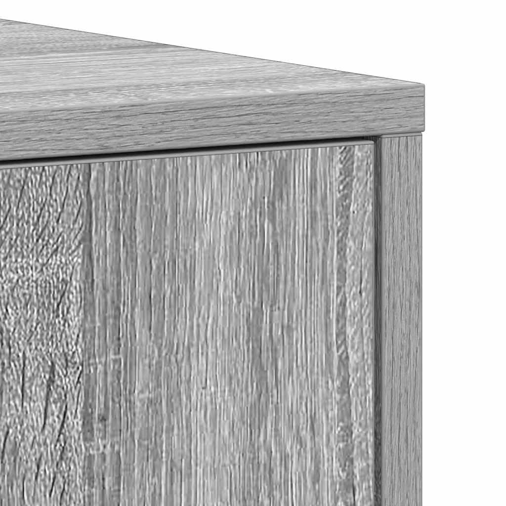 Bathroom Cabinet Gray Sonoma 30x30x183.5 cm Wood Material