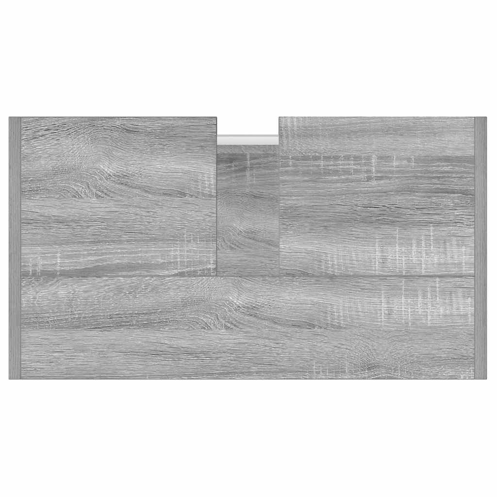 Bathroom Cabinet Grey Sonoma 60x33x60 cm Wood Material
