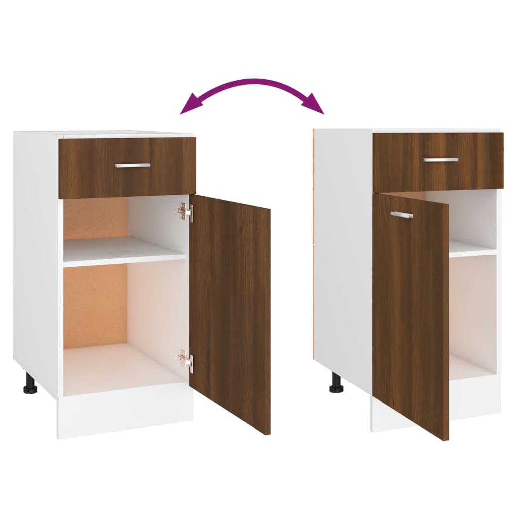 Base cabinet with drawer Lyon Brown Oak look 40x46x81.5 cm