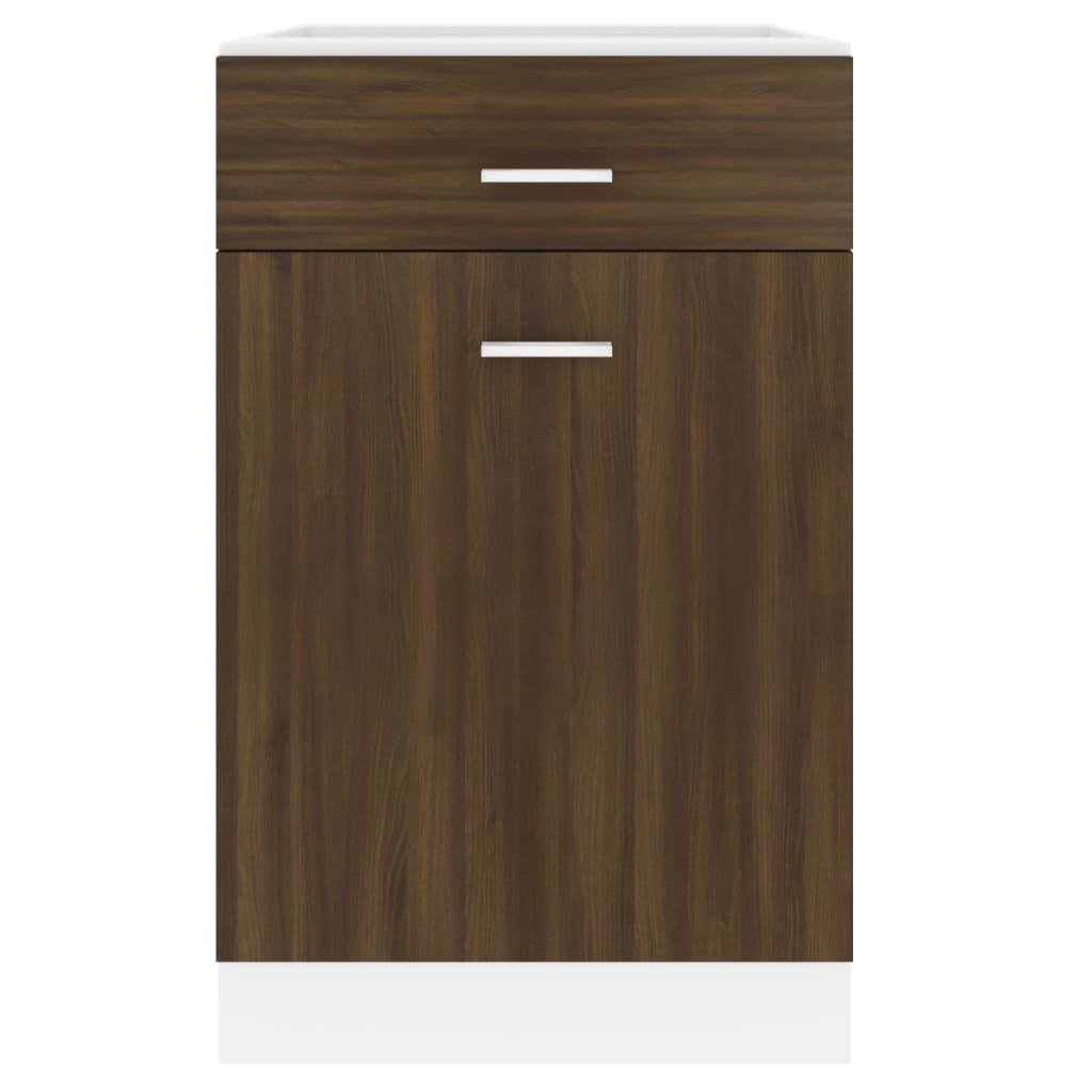 Unterschrank mit Schublade Lyon Braun Eiche-Optik 50x46x81,5 cm