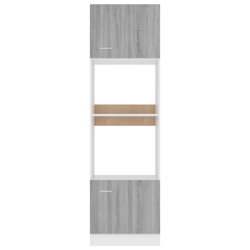 Mikrowellenumbauschrank Lyon Grau Sonoma 60x57x207 cm Holzwerkstoff