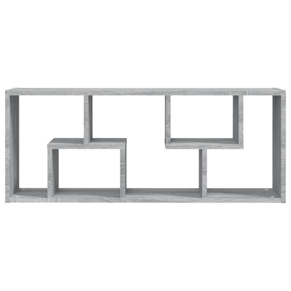 Wall shelf gray Sonoma 36x16x90 cm wood material