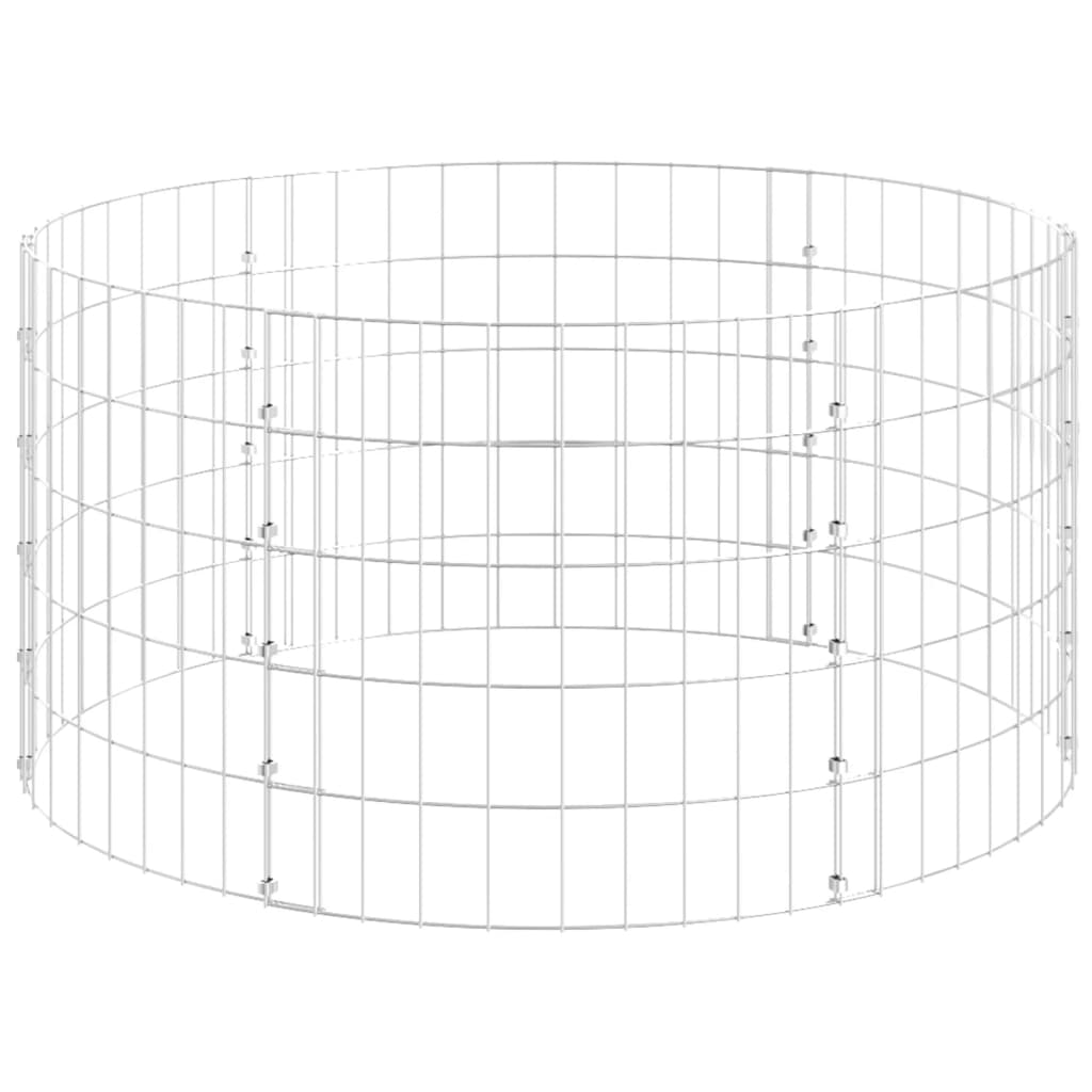 Gabion column round galvanized steel Ø100x50 cm