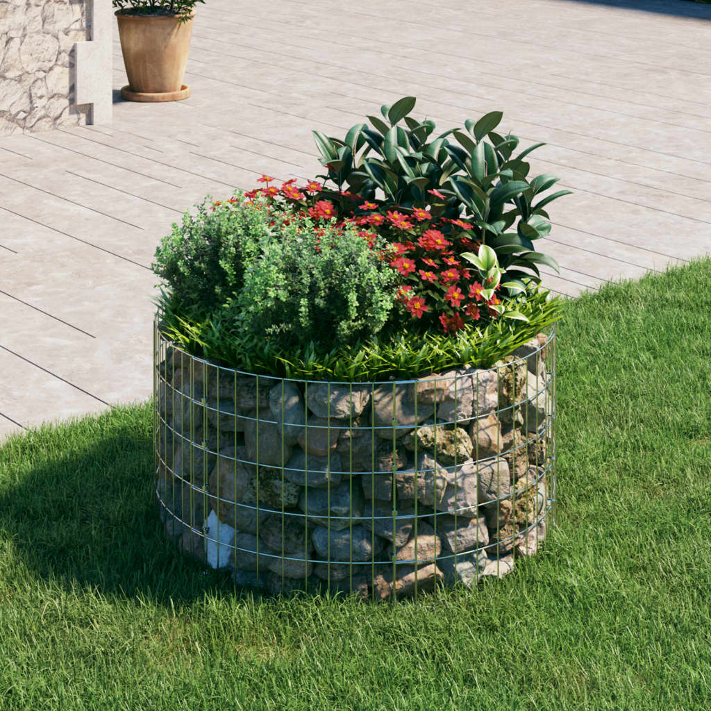 Gabion column round galvanized steel Ø100x50 cm