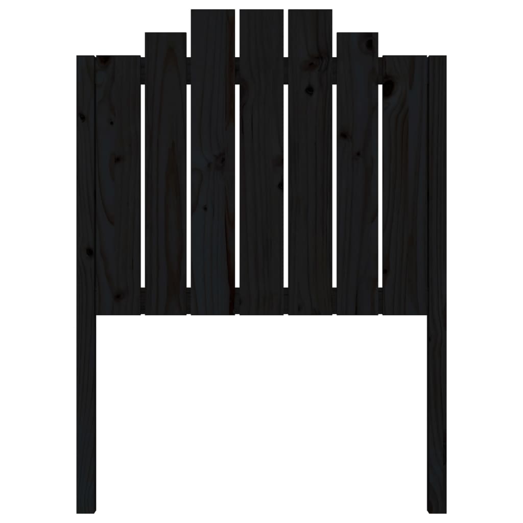 Kopfteil Schwarz 81x4x110 cm Massivholz Kiefer