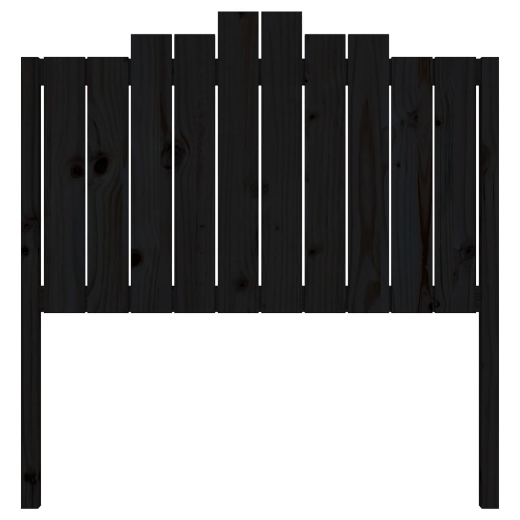 Kopfteil Schwarz 106x4x110 cm Massivholz Kiefer