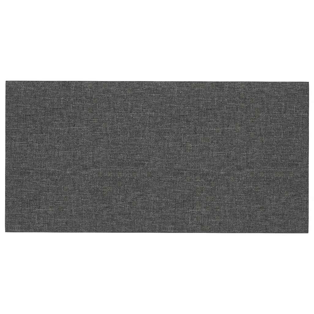 Wandpaneele 12 Stk. Dunkelgrau 30x15 cm Stoff 0,54 m²