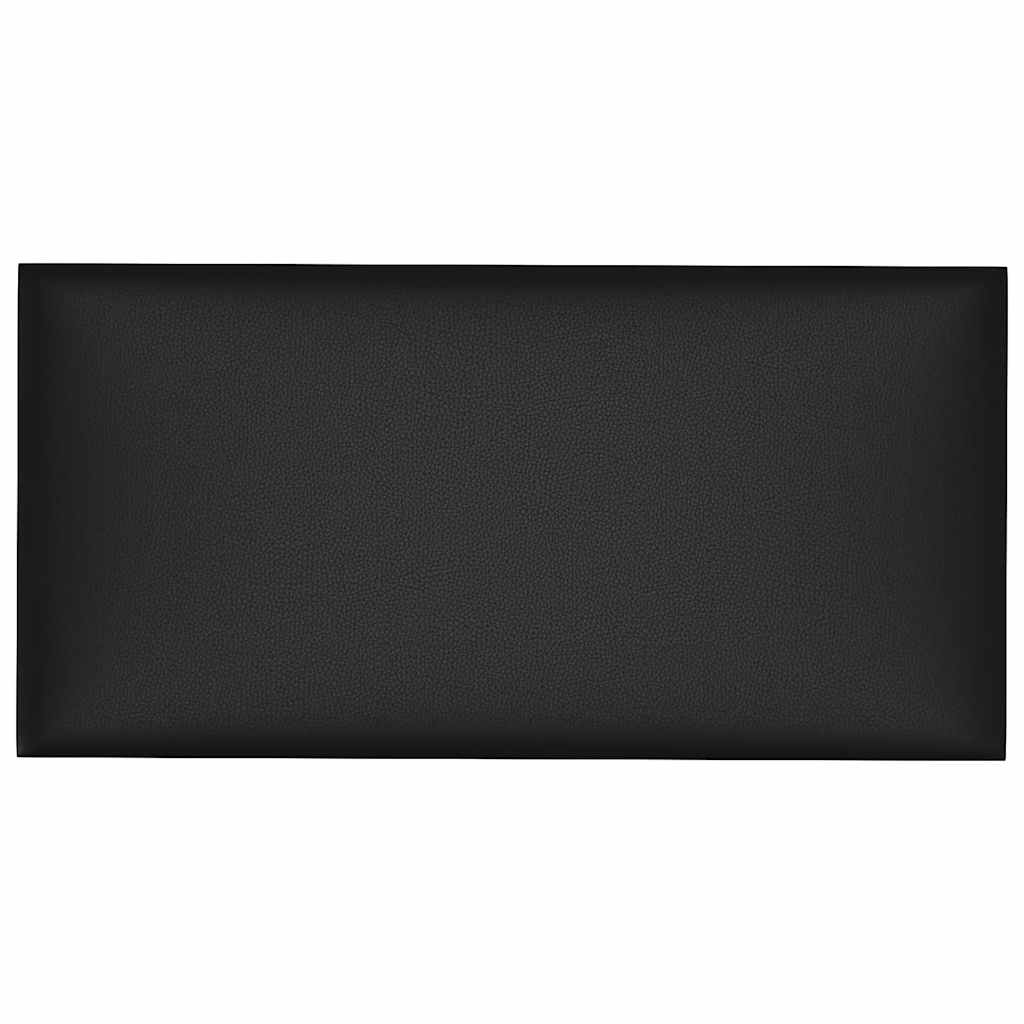 Wandpaneele 12 Stk. Schwarz 30x15 cm Kunstleder 0,54 m²