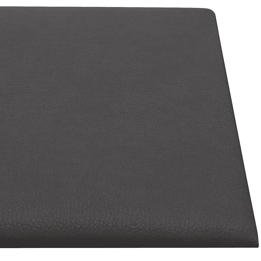 Wandpaneele 12 Stk. Grau 30x15 cm Kunstleder 0,54 m²