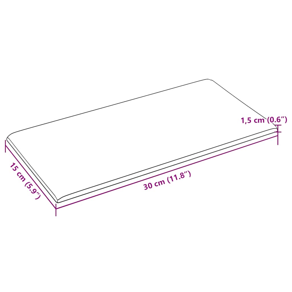 Wandpaneele 12 Stk. Grau 30x15 cm Kunstleder 0,54 m²