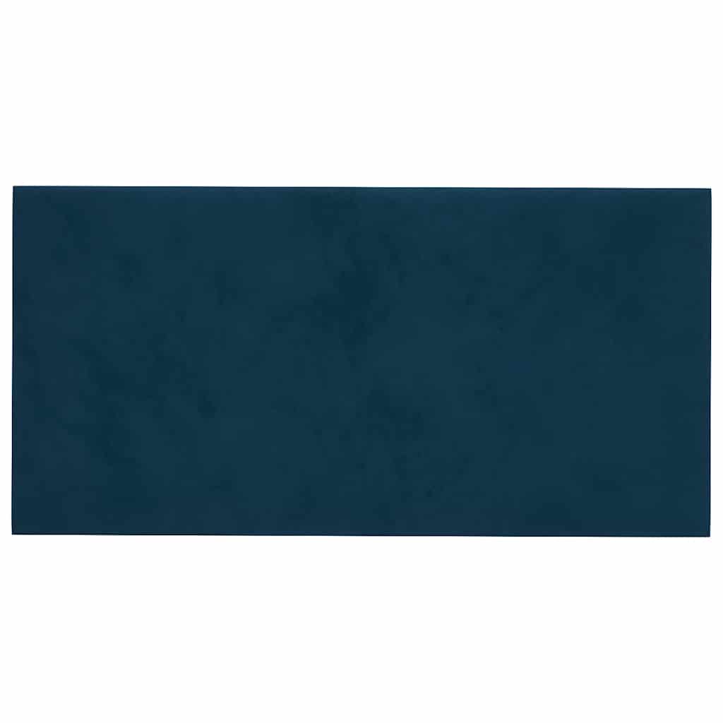 Wandpaneele 12 Stk. Blau 30x15 cm Samt 0,54 m²