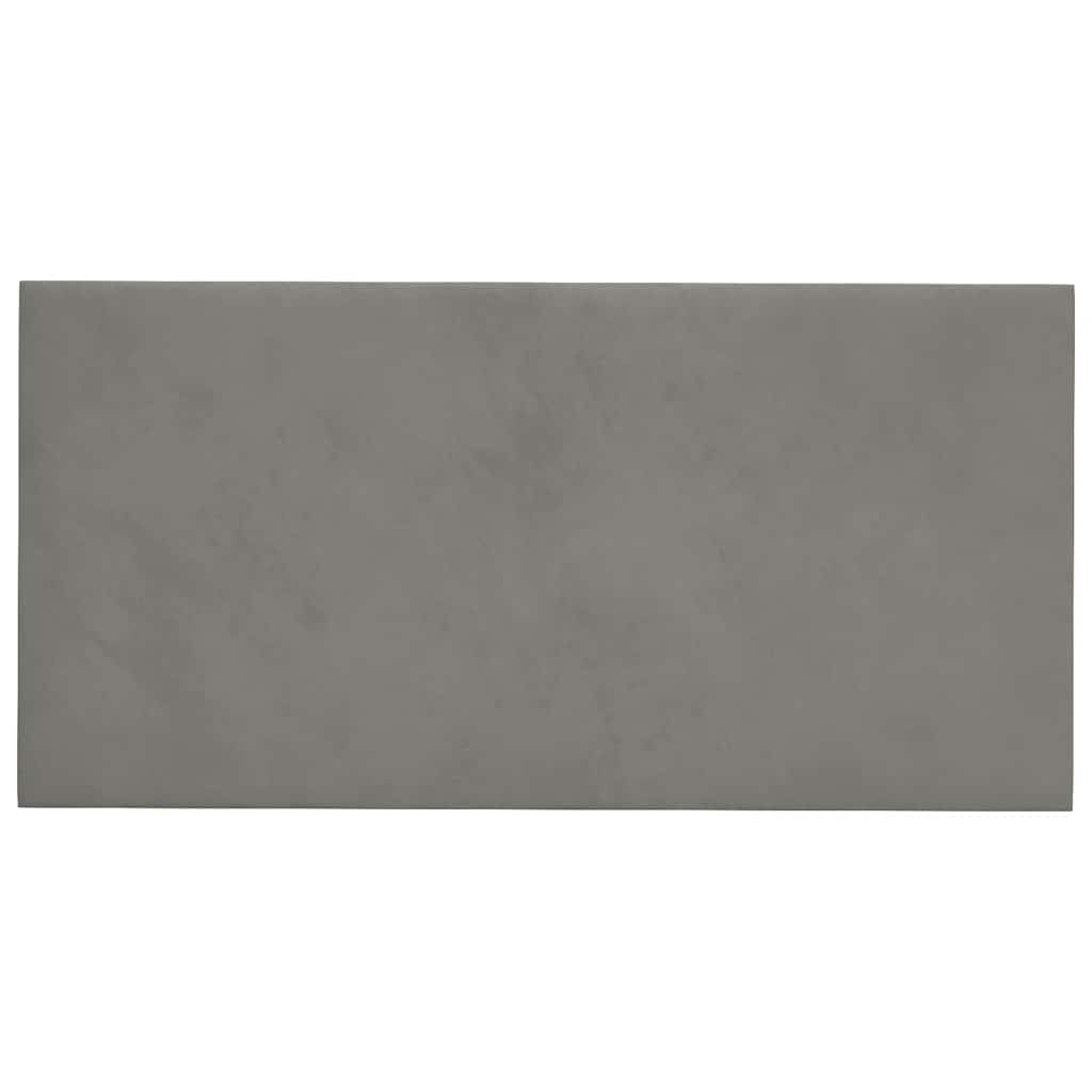 Wandpaneele 12 Stk. Hellgrau 30x15 cm Samt 0,54 m²