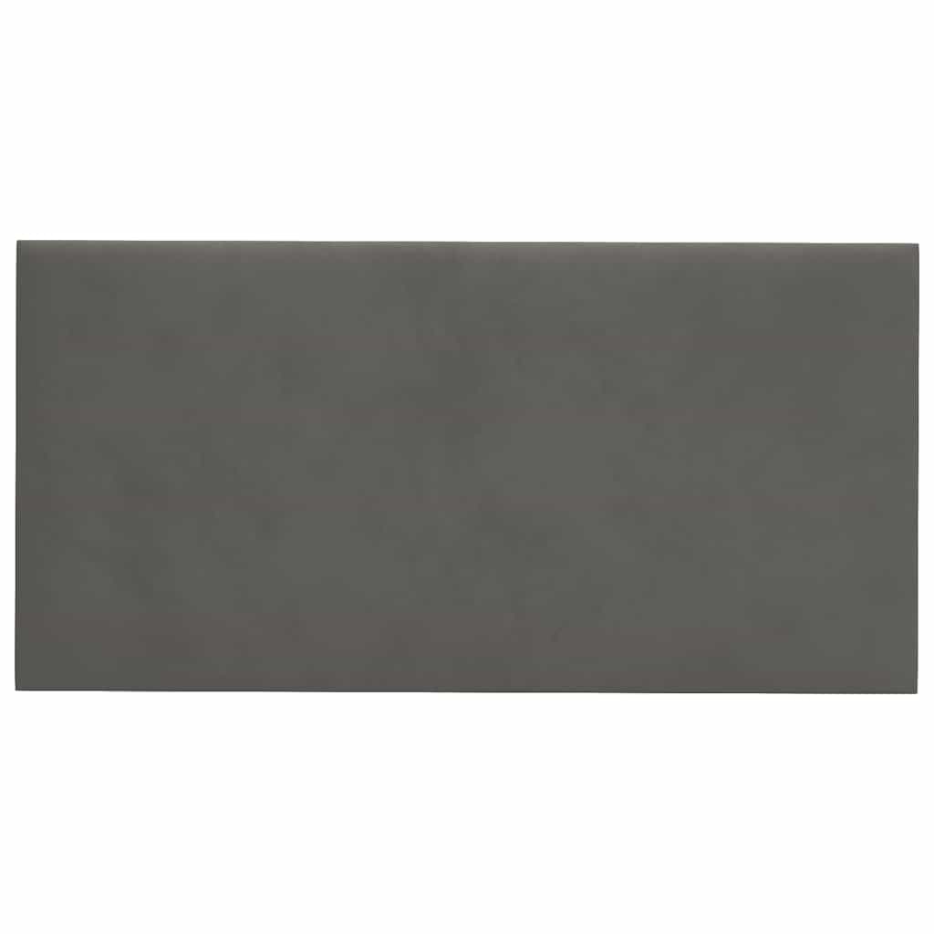 Wandpaneele 12 Stk. Dunkelgrau 30x15 cm Samt 0,54 m²