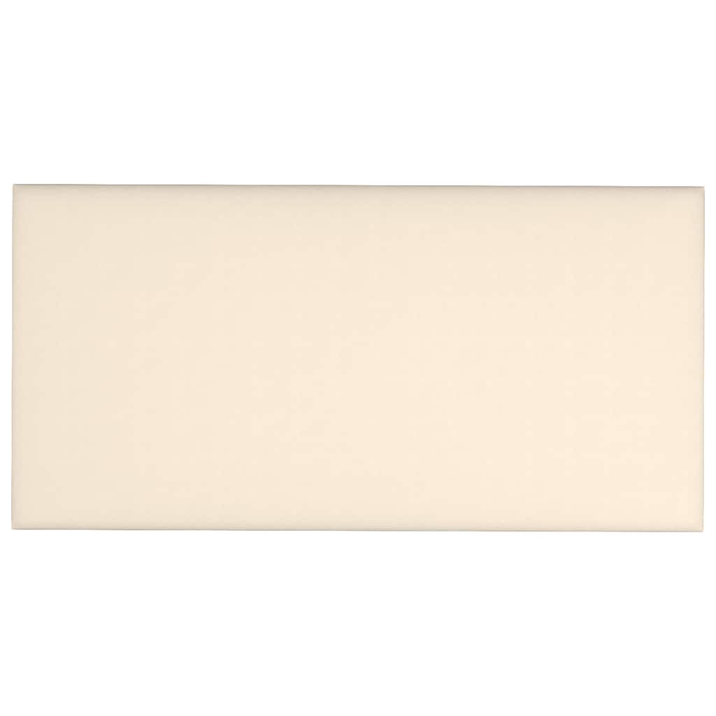 Wandpaneele 12 Stk. Creme 30x15 cm Samt 0,54 m²
