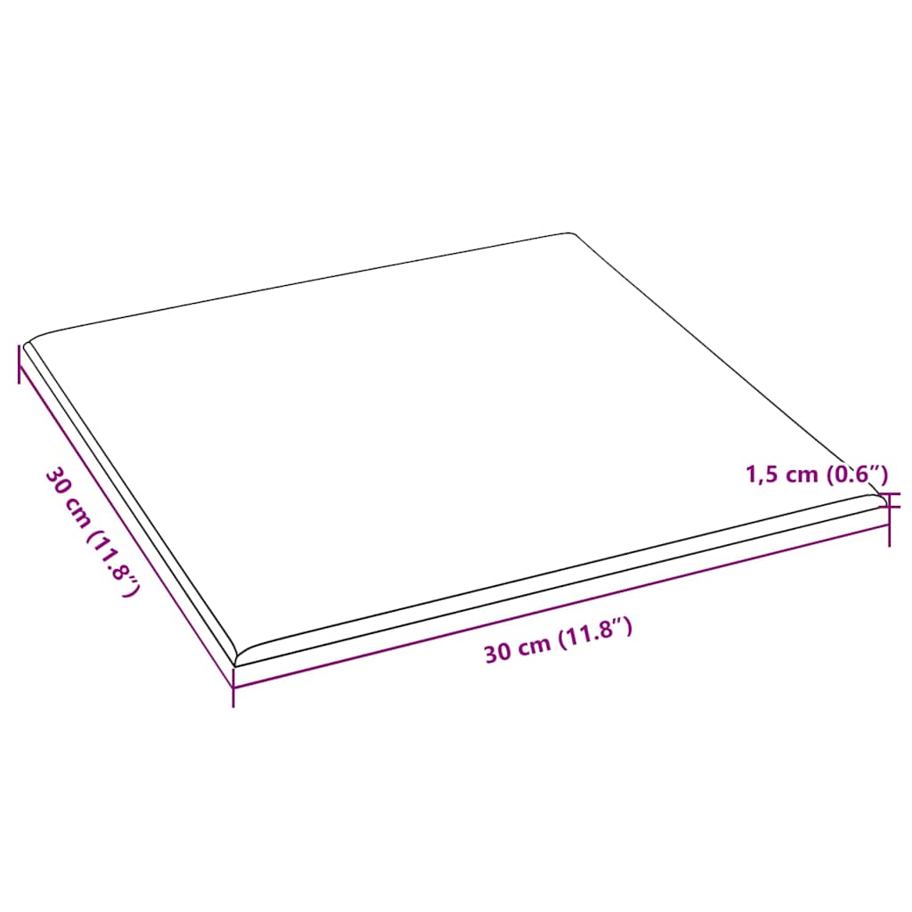 Wandpaneele 12 Stk. Blau 30x30 cm Samt 1,08 m²