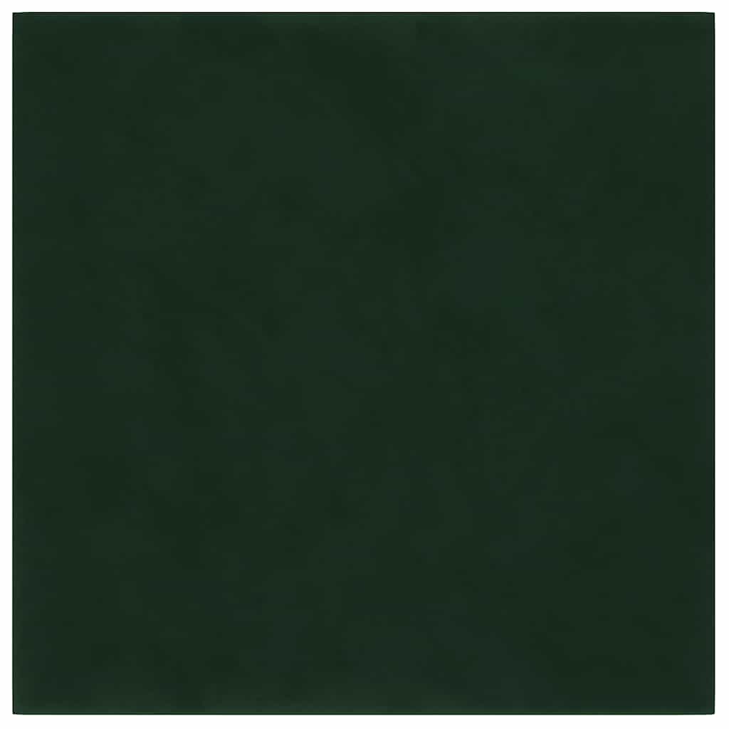 Wandpaneele 12 Stk. Dunkelgrün 30x30 cm Samt 1,08 m²