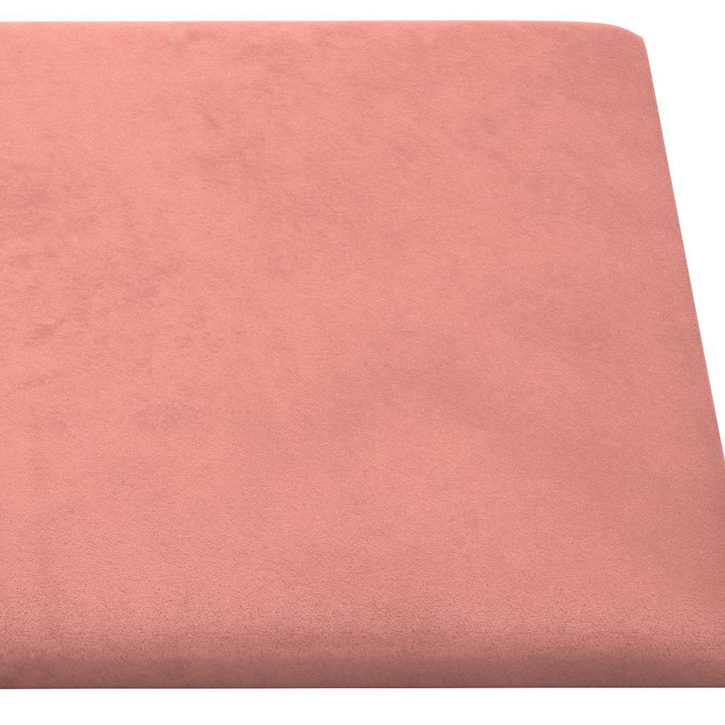 Wandpaneele 12 Stk. Rosa 30x30 cm Samt 1,08 m²