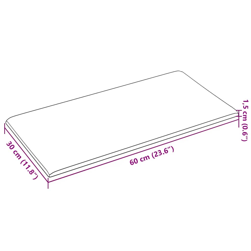 Wandpaneele 12 Stk. Creme 60x30 cm Stoff 2,16 m²