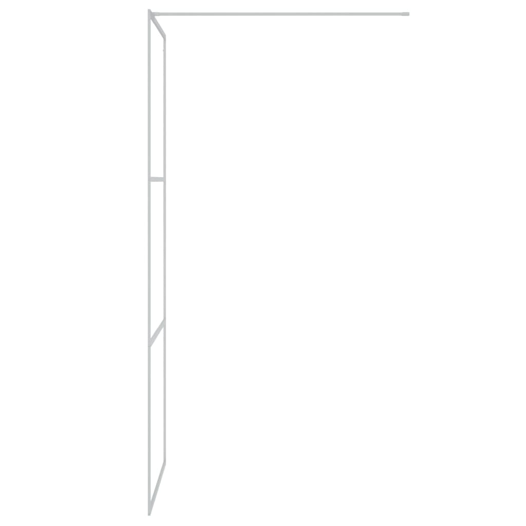 Shower screen for walk-in shower silver 80x195 cm ESG clear glass