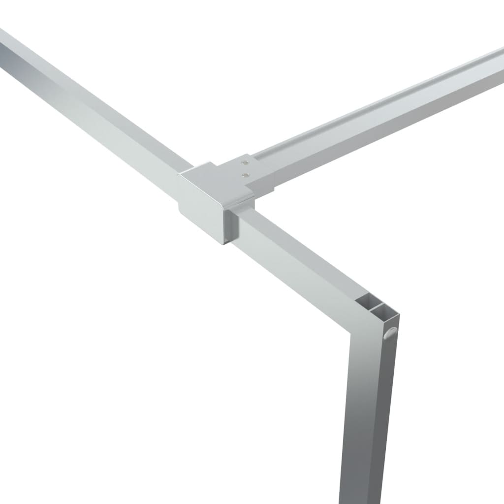 Shower screen for walk-in shower silver 80x195 cm ESG clear glass