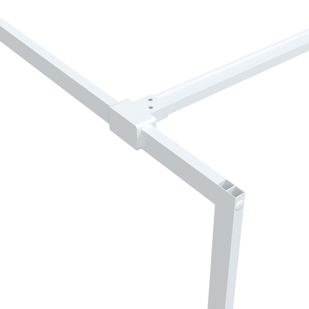 Shower screen for walk-in shower white 80x195 cm ESG clear glass