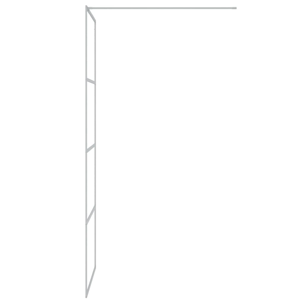 Shower screen for walk-in shower silver 80x195 cm ESG glass clear