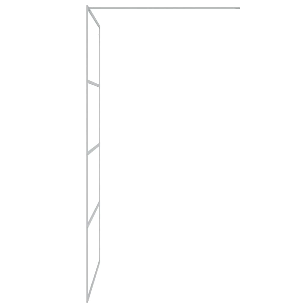 Duschwand für Begehbare Dusche Silbern 115x195 cm ESG-Klarglas