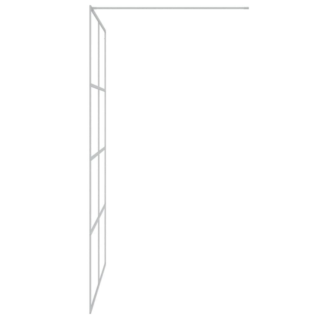 Shower screen for walk-in shower silver 140x195 cm ESG clear glass