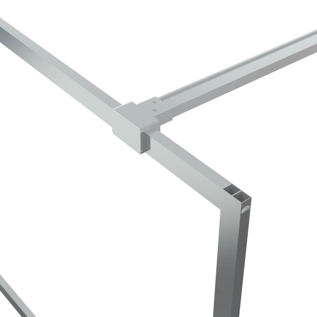 Shower screen for walk-in shower silver 140x195 cm ESG clear glass