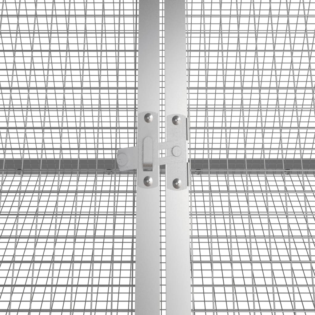 Kaninchenkäfig Anthrazit 302,5x80,5x71 cm Verzinkter Stahl
