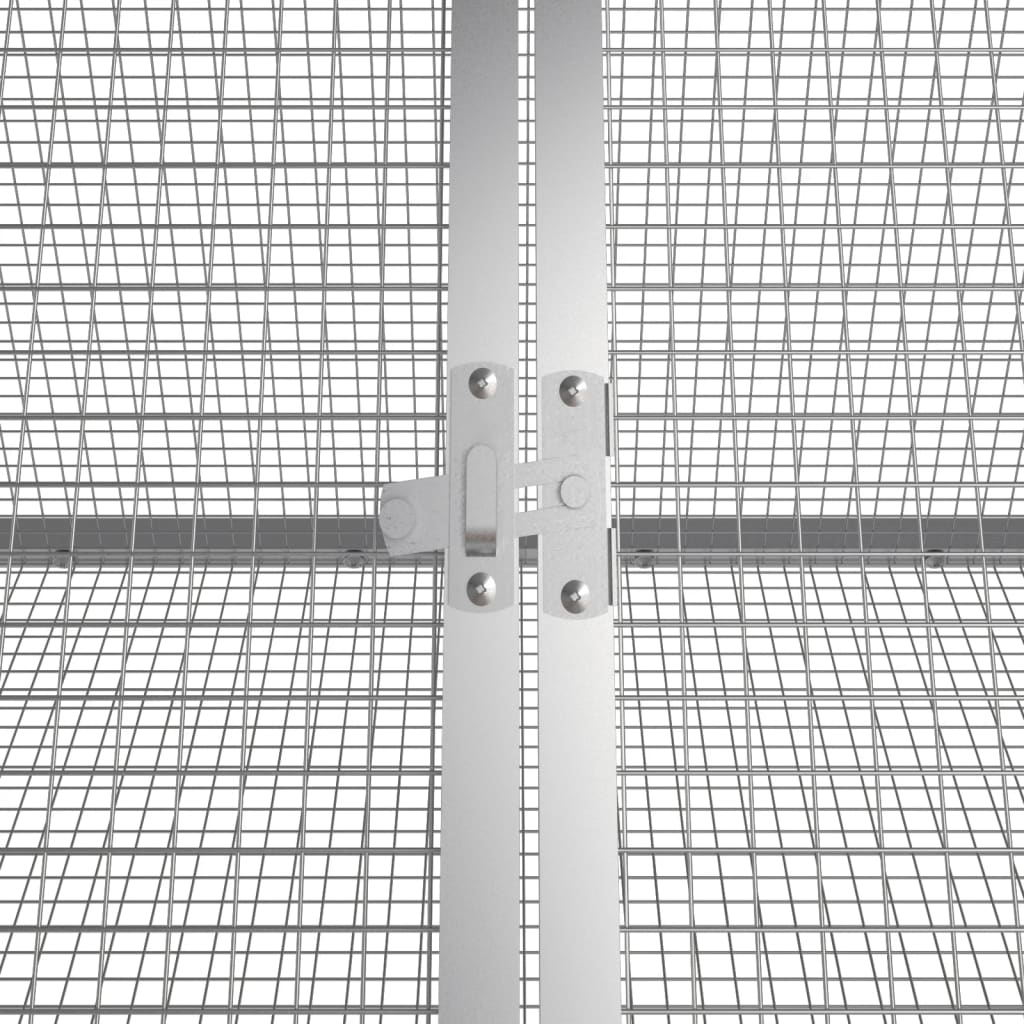 Kaninchenkäfig Anthrazit 403,5x80,5x71 cm Verzinkter Stahl