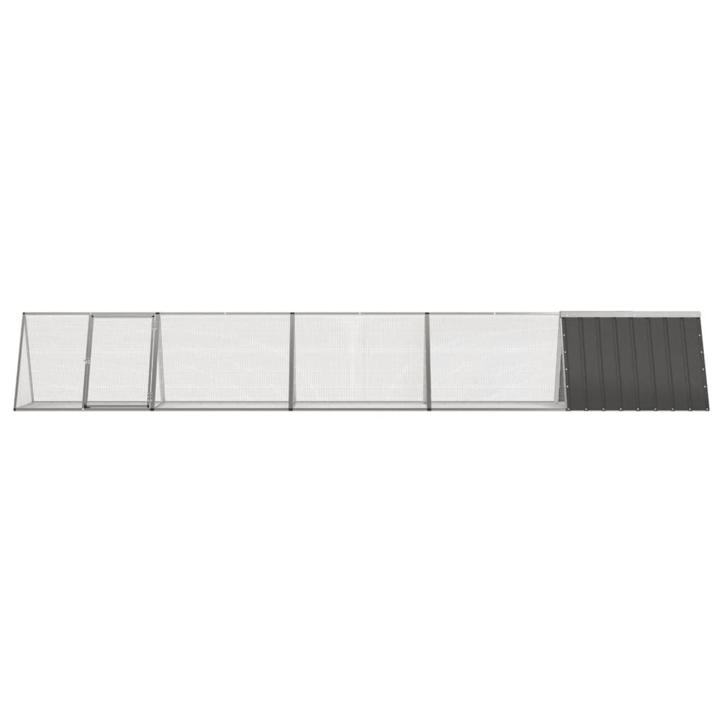 Kaninchenkäfig Anthrazit 504,5x80,5x71 cm Verzinkter Stahl